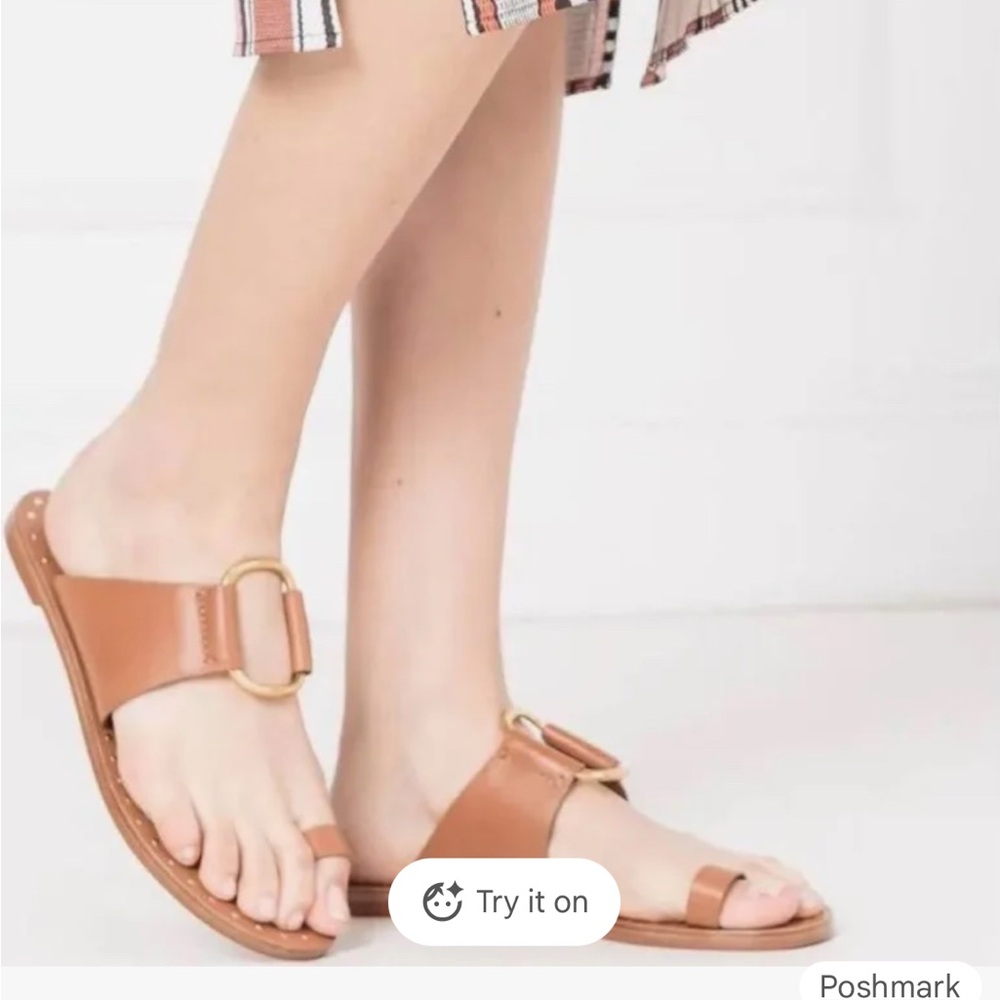 Elegant Tan Slide Sandals